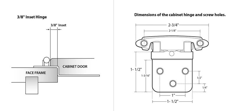 DecoBasics 3/8"" Inset Cabinet Hinges Bronze (5 Pair -10 Pcs) Oil Rubbed Bronze Offset Self Closing Cabinet Hinges for Kitchen Cabinets w/Bumpers & Upgraded Screws - Image 3